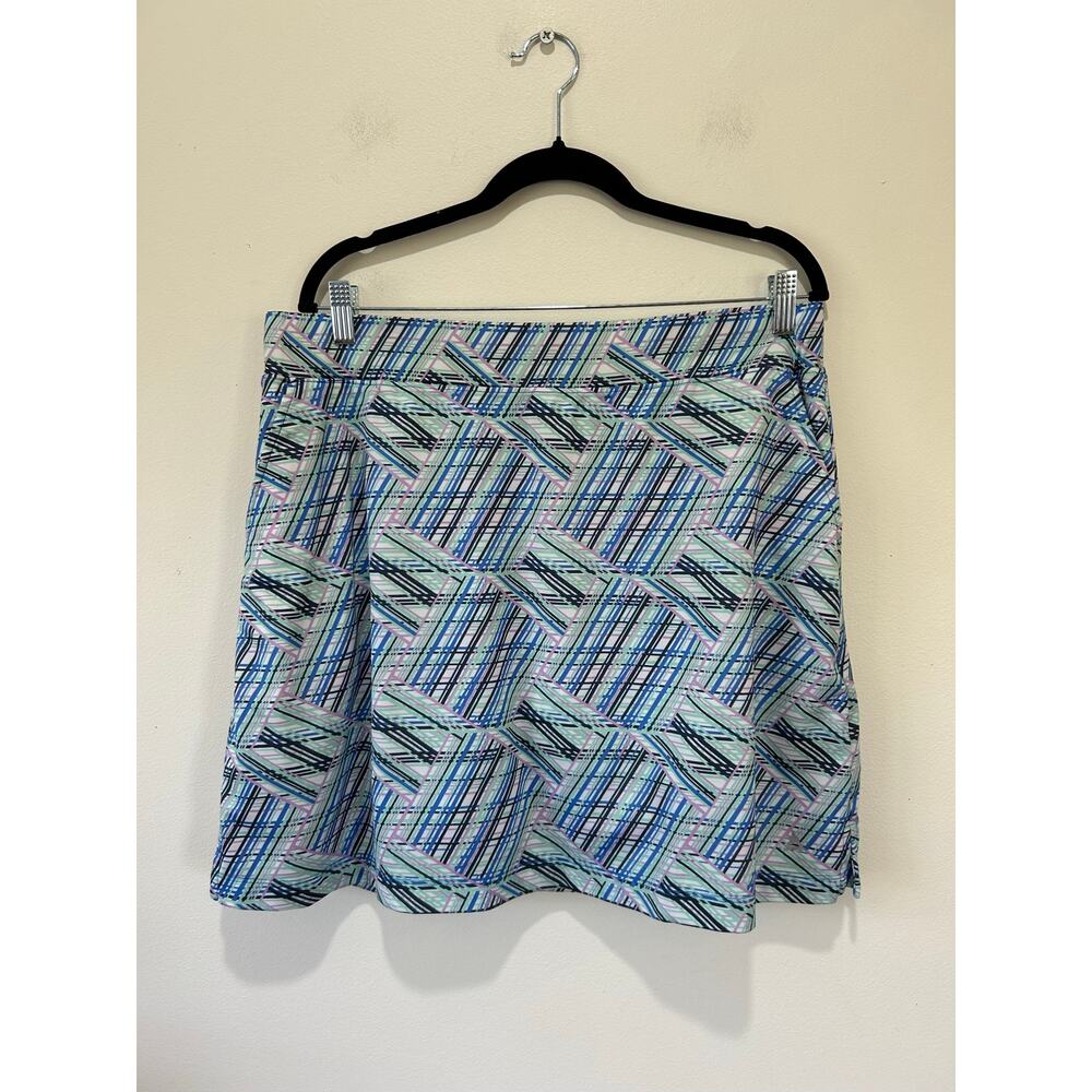 Bermuda Sands skort size 2XL geometric blue print golf tennis pickleball